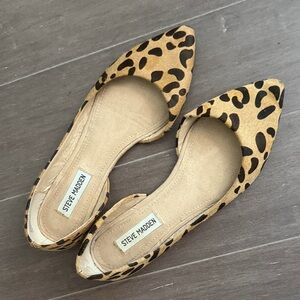 Steve Madden Tan and Black Animal Print Flats
